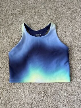 Old Navy Active Ombre Navy to Light Blue Racerback Sports Bra